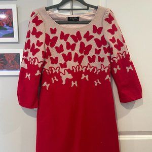 Wool Dress with Butterflies